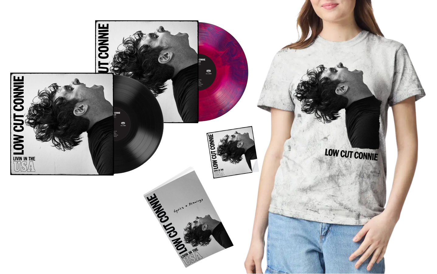 Livin in the USA Special Edition Color & Black Vinyl Merch Bundle Pre-Order